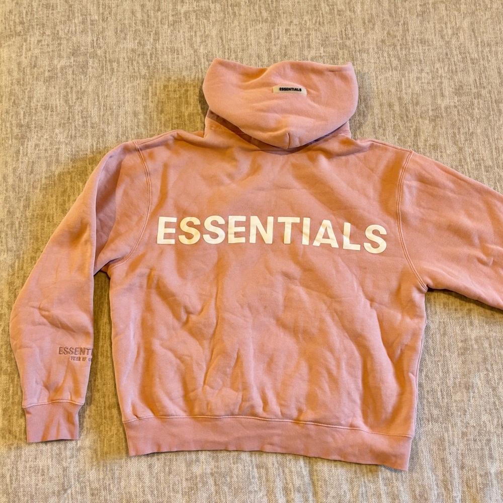 Fear of God Pink Essentials Hoodie Sweatshirt